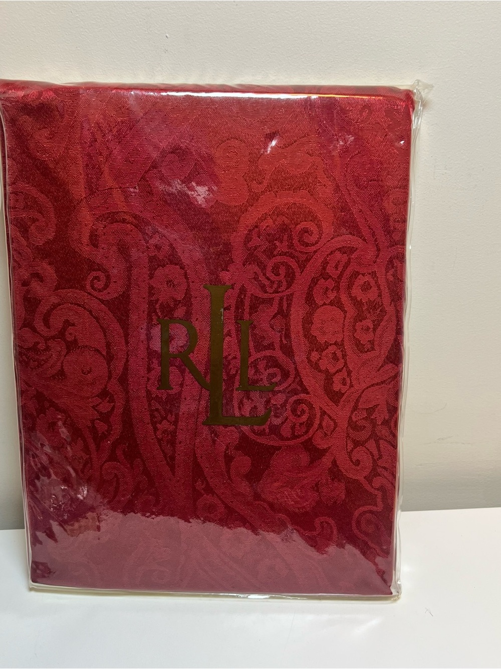 Ralph Lauren Red Paisley Tablecloth